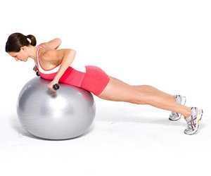 scoliosis stability ball row