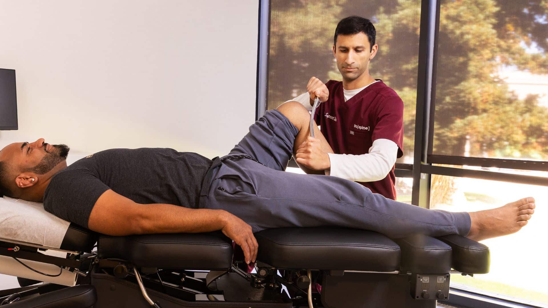 Dr. Supreet Shah using the Graston Technique